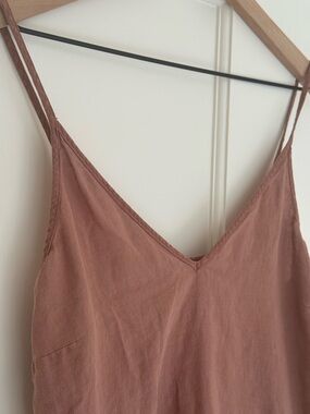 ESBY Linen Camisole XS Made in USA Rust Tank Top
